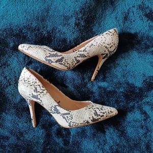 H&M Snakeskin Stilletos - size 8